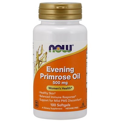NOW FOODS Evening Primrose Oil - Olej z Wiesiołka Dwuletniego z GLA (100 kaps.)