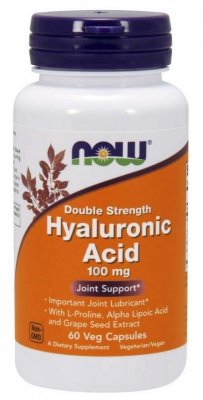 NOW FOODS Kwas Hialuronowy 100 mg (60 kaps.)
