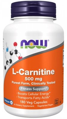 NOW FOODS L-Carnitine 500 mg (180 kaps.)