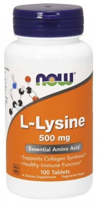 NOW FOODS L-Lizyna 500 mg (100 tabl.)