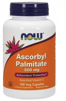 NOW FOODS Palmitynian Askorbylu 500 mg (100 kaps.)
