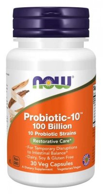 NOW FOODS Probiotic-10 - 100 Bilion (30 kaps.)