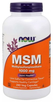 NOW FOODS Siarka MSM - Metylosulfonylometan 1000 mg (240 kaps.)