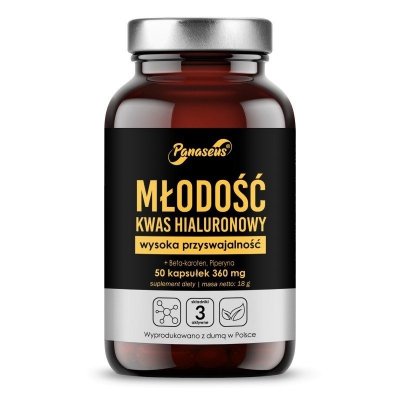 PANASEUS Młodość Kwas hialuronowy (50 kaps.)