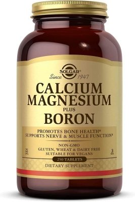 SOLGAR Calcium Magnesium plus Boron - Wapń, Magnez Plus Bor (250 tabl.)