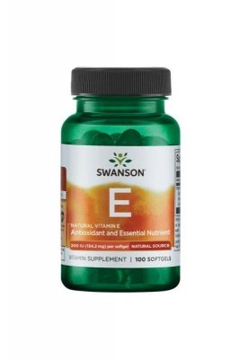 SWANSON Natural Vitamin E - Witamina E 200 IU (100 kaps.)