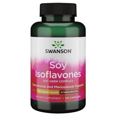 SWANSON Soy Isoflavones- Izoflawony sojowe (120 kaps.)