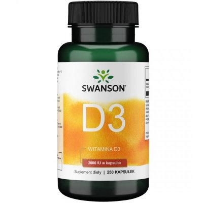 SWANSON Witamina D3 2000 IU (250 kaps.)