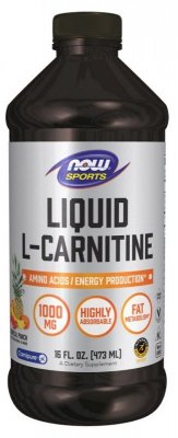 NOW FOODS L-Carnitine Liquid 1000 mg Tropical Punch - L-Karnityna 1000 mg Smak Topical (473 ml)