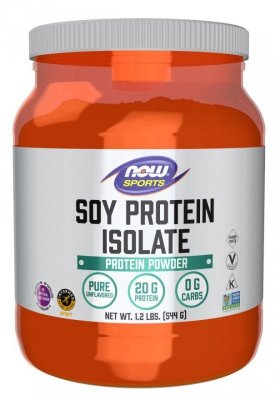 NOW FOODS Soy Protein Unflavored - Izolat Białka Sojowego (smak naturalny) (544 g)
