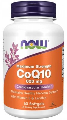 NOW FOODS Koenzym Q10 600 mg (60 kaps.)