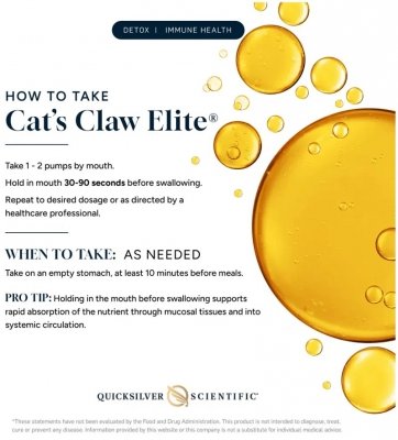 QUICKSILVER Nanoemulsified Cat's Claw Elite™ (50ml) benefity