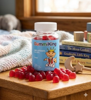 GUMMIKING Melatonin for Kids - pyszne  żelki z Melatoniną dla dzieci (60 żelek)