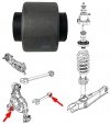 Tuleja tylnego dolnego wahacza zwrotnicy przednia Dodge Avenger 2008-2010