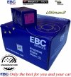 Tylne klocki Ultimax2 + nacinane tarcze hamulcowe EBC seria USR Chrysler Aspen