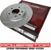 Tylne klocki Z23 + WIERCONE NACINANE tarcze hamulcowe POWERSTOP Chrysler Voyager 2020-