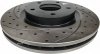 Przednia WIERCONA nacinana tarcza hamulcowa BLACK 294mm Mitsubishi Outlander 2007-