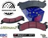 Przednie klocki hamulcowe EBC Ultimax2 Cadillac DeVille 2000-2005 - PIASTY 8 SZPILEK