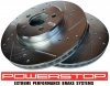 Przednie klocki Z16 + WIERCONE nacinane tarcze hamulcowe POWERSTOP 320mm Dodge Magnum