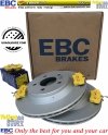 Tylne klocki YellowStuff + tarcze hamulcowe 296mm EBC seria PREMIUM Ford Mustang SVT Cobra 1994-2004