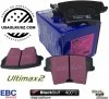 Tylne klocki Ultimax2 + NACINANE NIE WENTYLOWANE tarcze hamulcowe EBC seria USR Dodge Challenger RWD V6