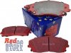 Przednie CERAMICZNE klocki RedStuff + NACINANE tarcze hamulcowe 320mm EBC seria USR Dodge Charger RWD V6