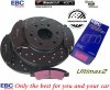 Przednie klocki Ultimax2 + NAWIERCANE NACINANE tarcze hamulcowe 330mm EBC seria GD GMC Yukon 2009-