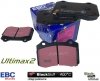 Tylne klocki Ultimax2 + NACINANE tarcze hamulcowe EBC seria USR Dodge Durango SRT Hellcat