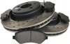 Klocki + WIERCONE tarcze hamulcowe przednie 332mm Jeep Liberty 2008-