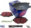 Tylne klocki Ultimax2 + NAWIERCANE NACINANE tarcze hamulcowe 330mm EBC seria GD Ford Edge 2011-2014