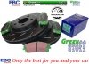 Przednie klocki GreenStuff + NACINANE tarcze hamulcowe 320mm EBC seria USR Dodge Charger RWD V6