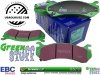 Tylne klocki GreenStuff + NACINANE tarcze hamulcowe EBC seria USR Chevrolet Avalanche 2500 2002-2003