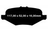 Tylne klocki hamulcowe do tarcz 345mm EBC GreenStuff Lincoln MKT 2013-2014