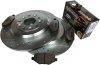 Tylne klocki Z36 + WIERCONE tarcze hamulcowe POWERSTOP Lincoln MKX 2011-2015