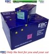 Przednie klocki GreenStuff + tarcze hamulcowe 330mm EBC seria Premium Chrysler Voyager Town Country 2012-