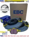 Przednie klocki YellowStuff + NACINANE tarcze hamulcowe 300mm EBC seria BSD Ford Kuga FWD 2013-2019