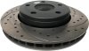 Przednia WIERCONA nacinana tarcza hamulcowa Jeep Wrangler JK 2007-2018