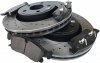 Przednie WIERCONE nacinane tarcze 350mm BLACK oraz klocki hamulcowe Jeep Grand Cherokee 2011-