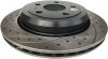 Tylne klocki + WIERCONE wentylowane tarcze hamulcowe BLACK Dodge Durango 2011-