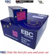 Przednie klocki Ultimax2 + NACINANE tarcze hamulcowe 302mm EBC seria USR Volkswagen Routan -2012