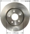 Oryginalna MOPAR tarcza hamulcowa przednia 330mm Dodge Caravan 2012-