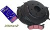 Przednie klocki Ultimax2 + tarcze hamulcowe EBC seria PREMIUM GMC Yukon -2006