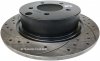 Tylna WIERCONA nacinana tarcza hamulcowa 302mm BLACK Chrysler 200 -2014