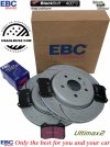 Tylne klocki BlackStuff Ultimax2 + NAWIERCANE NACINANE tarcze hamulcowe EBC seria GD Jeep Grand Cherokee SRT / Trackhawk
