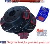 Tylne CERAMICZNE klocki RedStuff + WIERCONE NACINANE tarcze hamulcowe EBC seria GD Dodge Magnum RWD