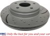 Przednie klocki YellowStuff + nawiercone nacinane tarcze hamulcowe EBC seria GD Dodge RAM 1500 2006-