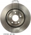 Wentylowana tarcza hamulcowa przednia 330mm Volkswagen Routan 2012-