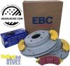 Przednie klocki YellowStuff + NACINANE tarcze hamulcowe EBC seria USR Dodge RAM 1500 2006-