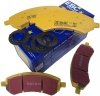 Przednie klocki YellowStuff + NACINANE tarcze hamulcowe EBC seria USR Dodge RAM 1500 2006-