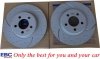 Przednie CERAMICZNE klocki RedStuff + WIERCONE NACINANE tarcze hamulcowe 320mm EBC seria GD Lancia Thema RWD V6